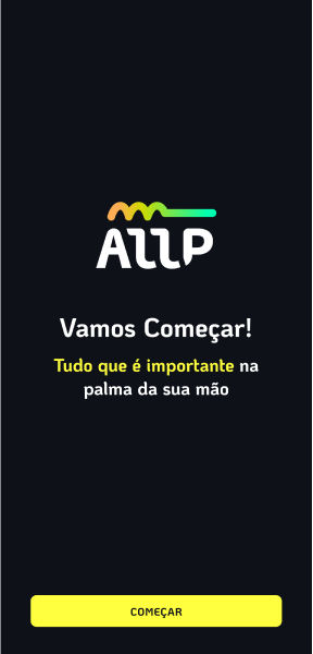 Tela de busca de locais no aplicativo Allp